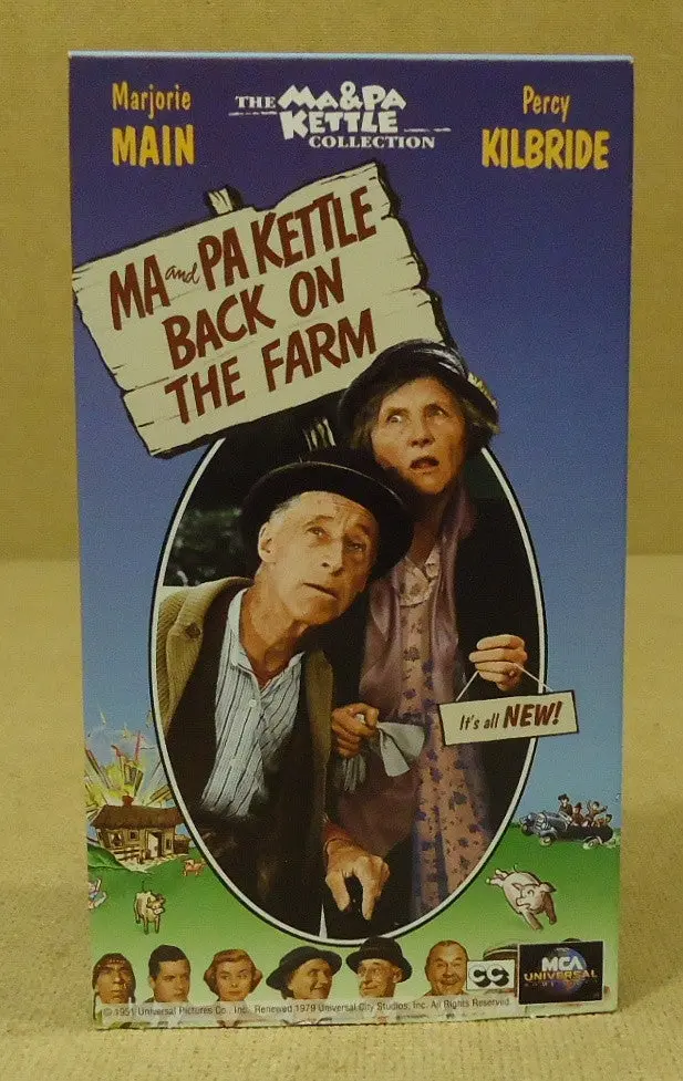 Universal Pictures 'Ma And Pa Kettle Back On The Farm' Vhs – Used Film Cassette 1