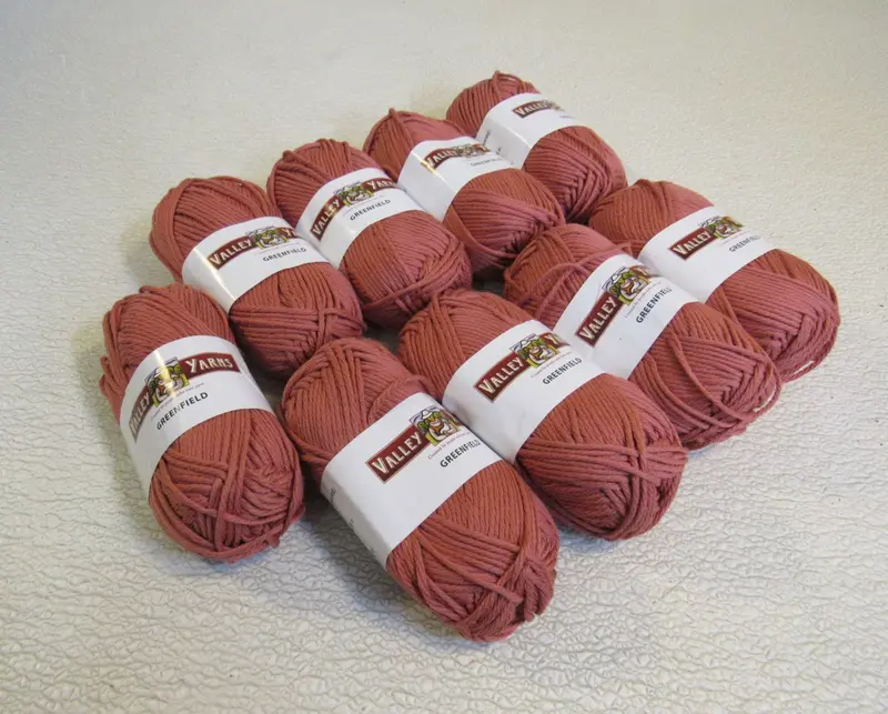 Valley Yarns Greenfield Yarn In Mauve – 9-Pack, 88 Yards Per Skein, Lightweight Worsted 1