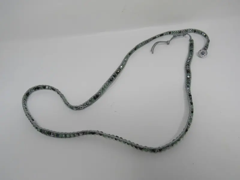 Victoria Emerson Wrap Bracelet – Mint Green And Silver Beads (Adult Female, Used) 1