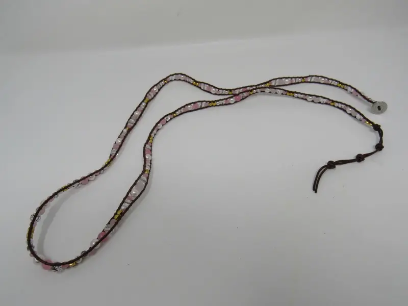 Victoria Emerson Wrap Bracelet – Pink, Gold, And Pearl Bead Mix (Adult Female, Used) 1