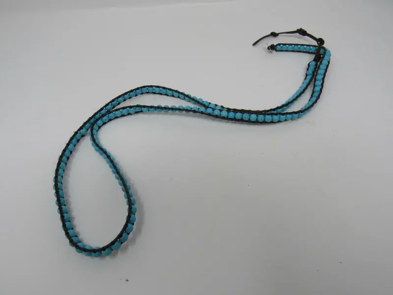 Victoria Emerson Wrap Bracelet – Turquoise And Dark Brown Beads (Adult Female, Used) 1