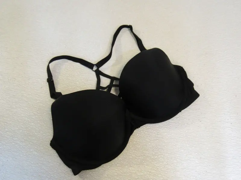 Victoria’S Secret Push-Up Bra – Black Racerback, Nylon/Elastane, Women’S Size 34D, Pre-Owned 1