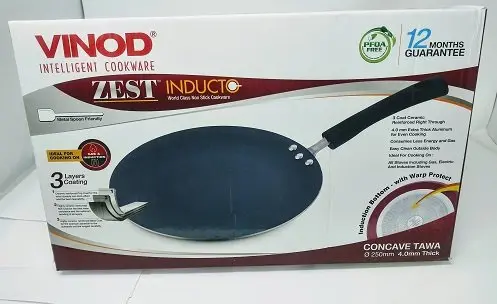 Vinod 250 Mm Flat Non-Stick Tawa For Everyday Cooking 1
