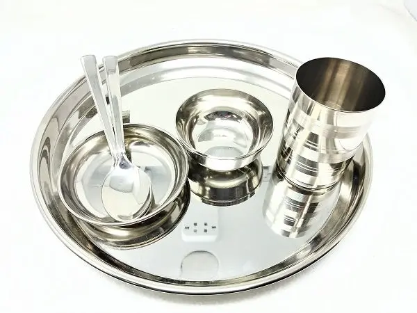 Vinod 7-Piece Stainless Steel Maharaja Dinnerware Set 1