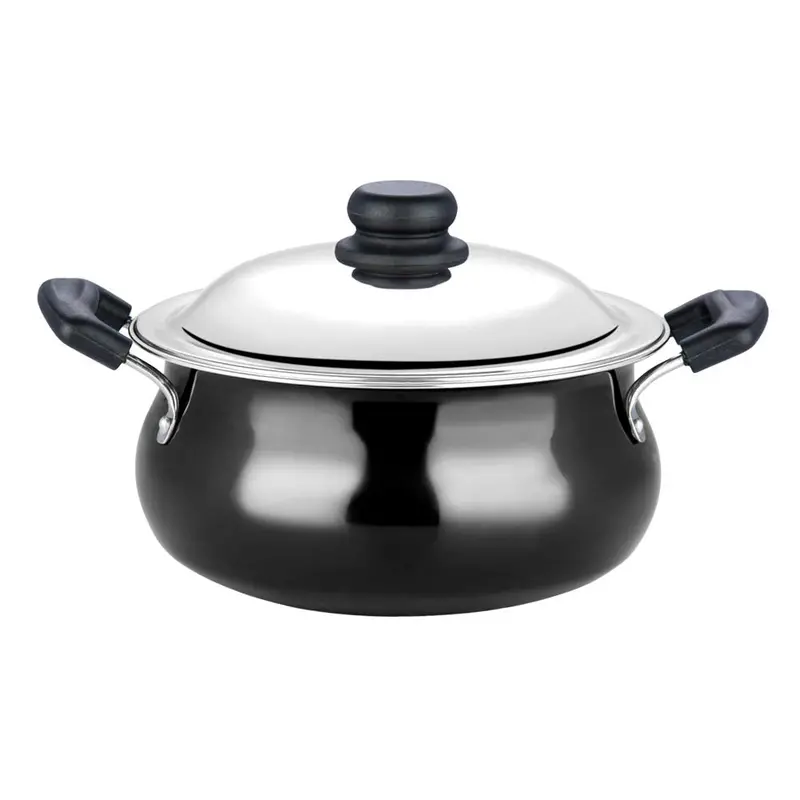 Vinod Hard-Anodized 3L Handi With Mirror-Finish Stainless Steel Lid 1