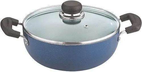 Vinod Non-Stick Deep Kadai With Stainless Steel Lid – 3.4-Liter Capacity 1