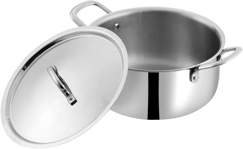 Vinod Smart Triply Stainless Steel Extra-Deep Casserole – 36Cm (15.1L), Induction-Ready 1