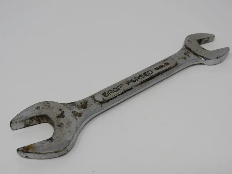 Vintage Professional Dual-Size Open-End Wrench – 11/16-Inch & 19/32-Inch, 6.5-Inch (Used) 1