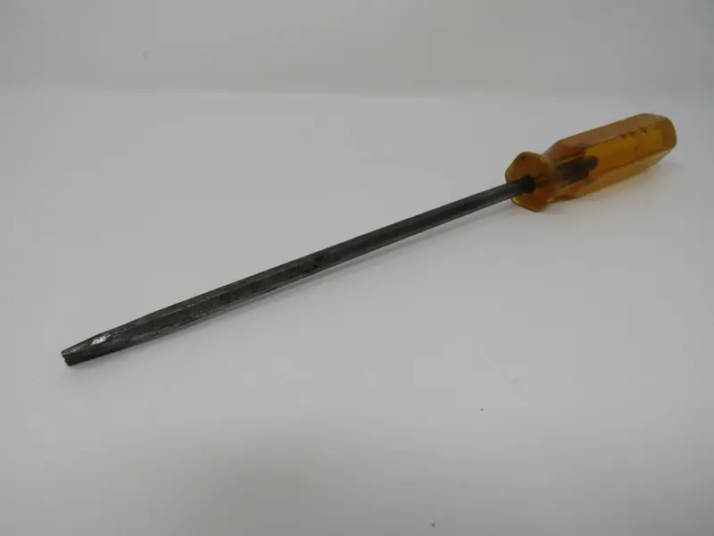 Vintage Professional Slotted Flat-Head Screwdriver – 11-Inch Used Tool 1