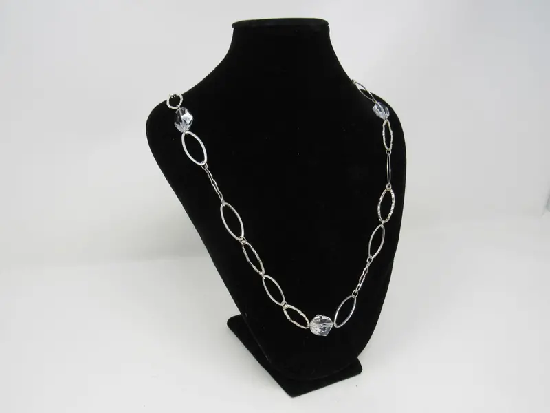 Vintage Silver Chain Link Necklace For Women – Designer Adult Jewelry 1