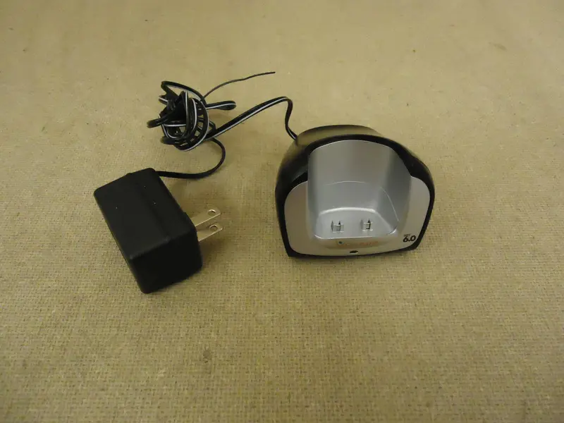 Vonage Md6402 Cordless Phone Cradle – Black/Silver Charging Stand 1