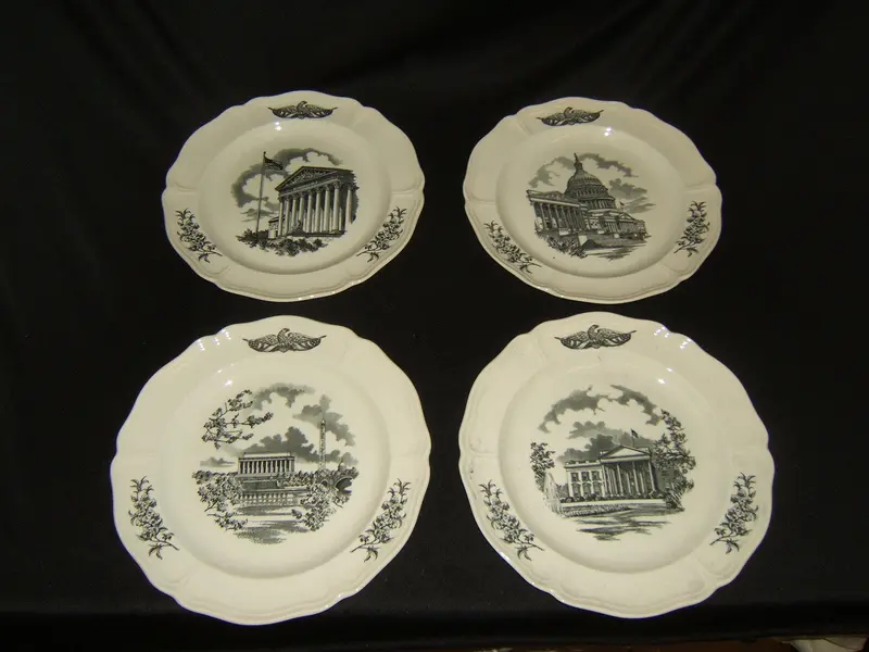 Wedgwood Federal City Dinner Plates – Set Of 4, 10.5-Inch Vintage China (Used) 1