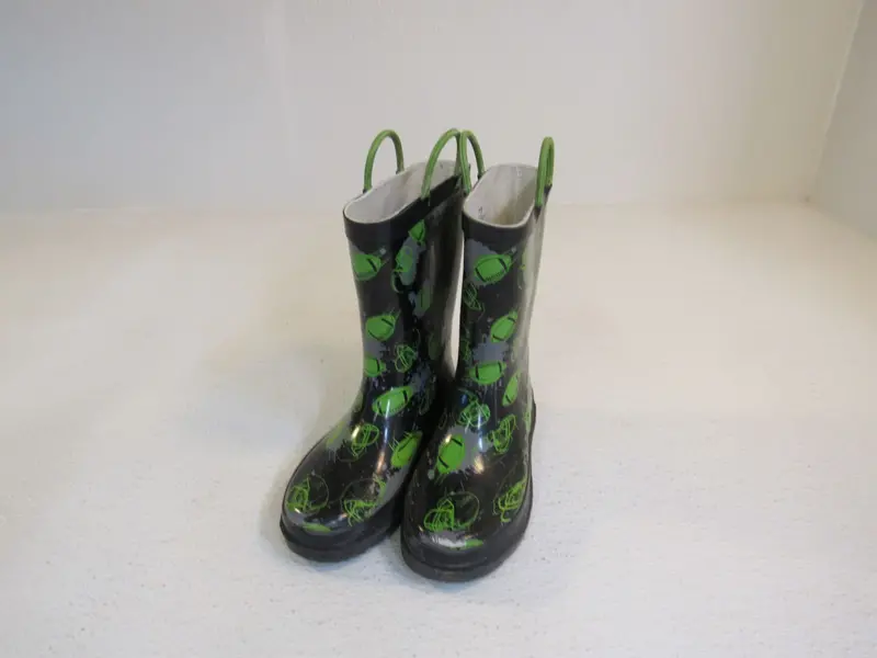 Western Chief Kids’ Rain Boots – Black/Green, Toddler Size 1 1