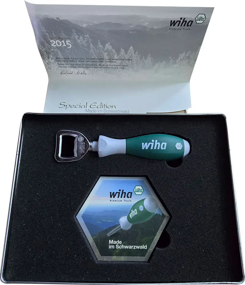 Wiha 2015 Collector’S Edition Bottle Opener With Six Wooden Coasters 1
