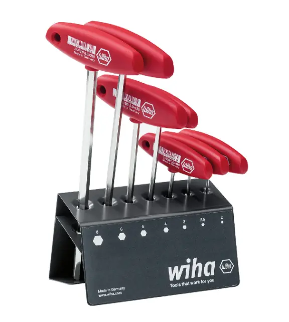 Wiha 7-Piece T-Handle Hex Driver Set (2–8Mm) With Bench Stand 1