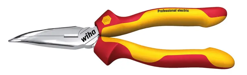 Wiha Curved Needle-Nose Vde Pliers With Cutters — 6.5″ / 160 Mm 1