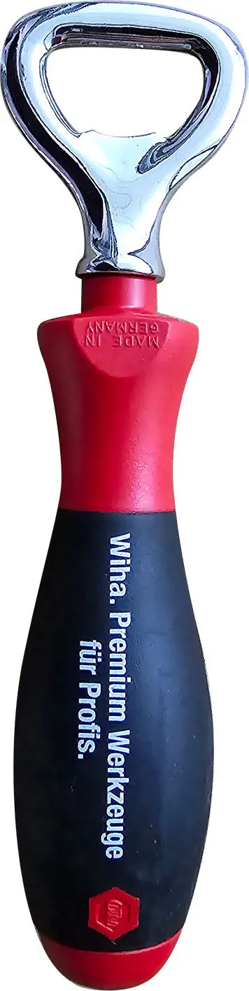Wiha Ergonomic Softfinish Bottle Opener – Stainless Steel 1