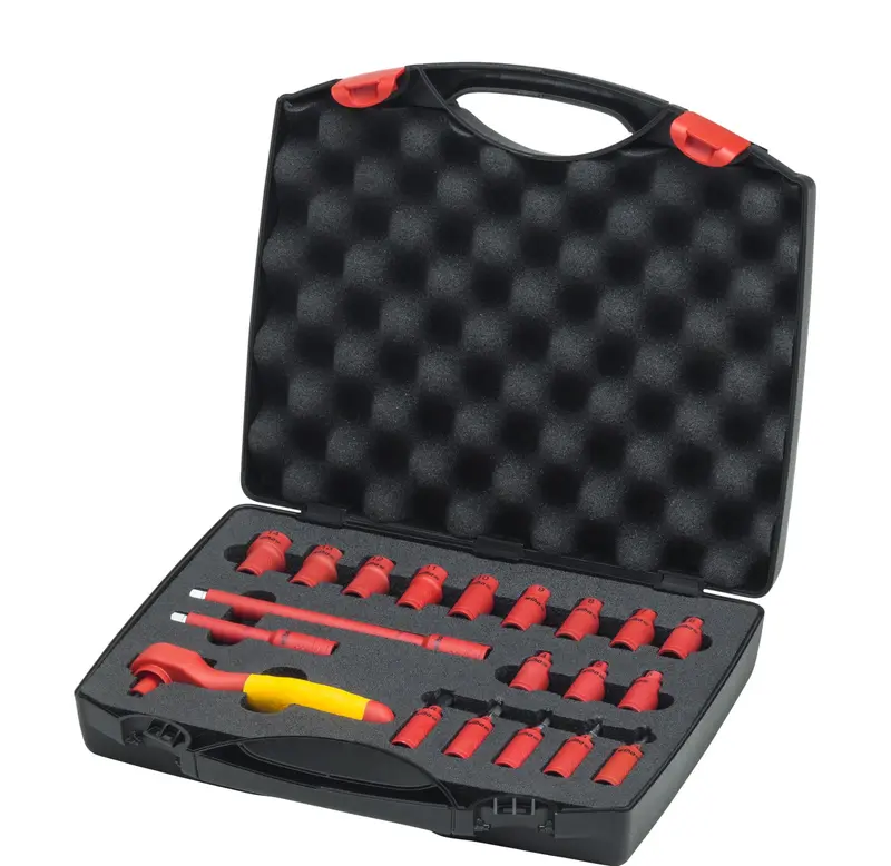 Wiha Insulated 1/4" Ratchet Wrench Set – 21-Piece Safety Kit 1