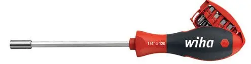 Wiha Magnetic 1/4" Bit Holder With Torx Bits – T6 To T40, 8-Piece 1