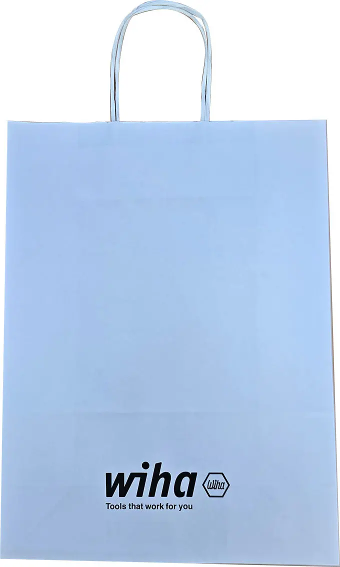 Wiha Minimalist White Kraft Paper Gift Bag 1