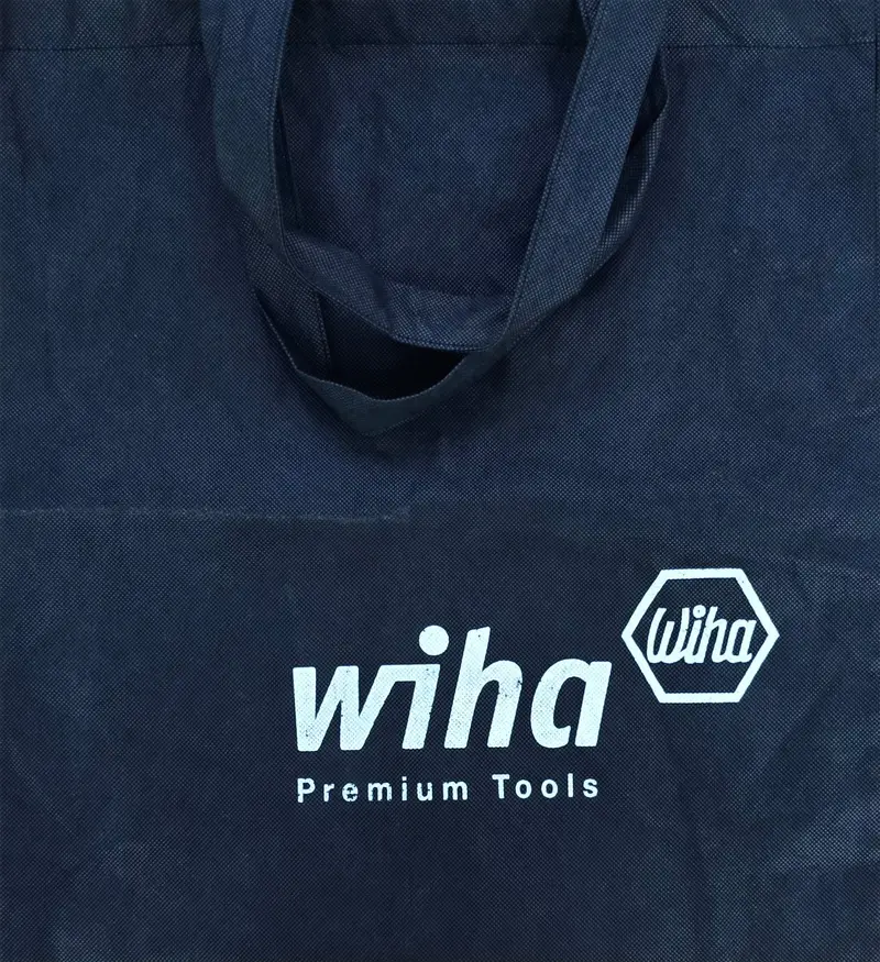 Wiha Sustainable Black Recycled Cotton Carry Bag 1