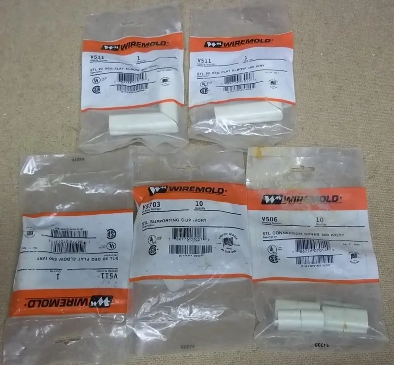 Wiremold Wire Channel Accessories – Lot Of 5 Assorted Packages (Brand New) 1
