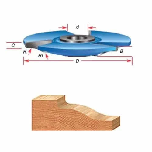 Amana Sc402 Panel Router Bit, 3/4" Stock, 3/4" Bore For Cabinet & Door Applications 1