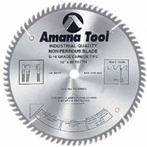 Amana Tool 512721 12-Inch, 72-Tooth Non-Ferrous Tcg Circular Saw Blade 1