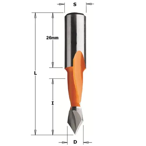 Cmt 313.100.12 Two-Flute Dowel Drill Bit For Accurate Through-Hole Drilling 1