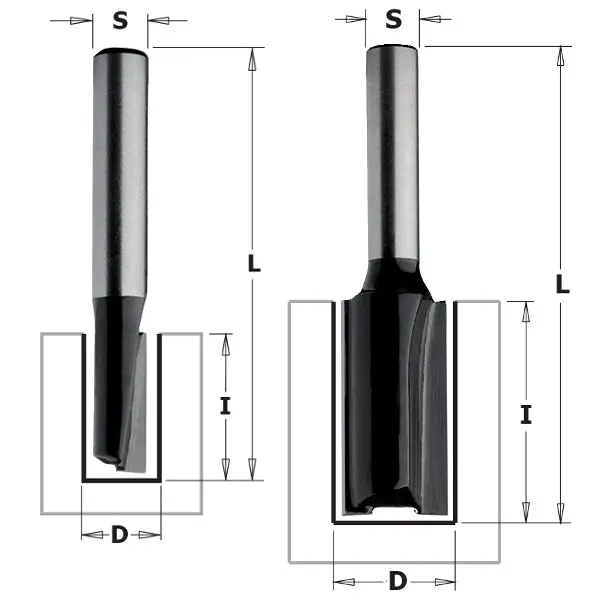 Cmt 81119 Contractor Straight Router Bit – 1/2" Diameter, 1/4" Shank 1