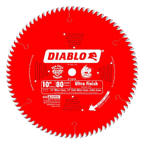Diablo 10-Inch Ultra-Finish Wood Saw Blade – 80-Tooth Precision Cut 1