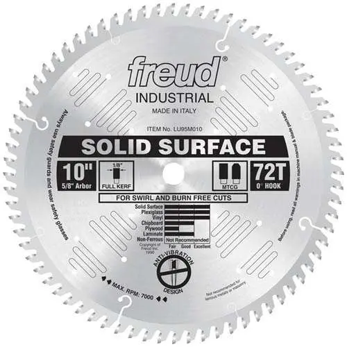 Freud 10 In Solid Surface Saw Blade – Optimized For Non-Ferrous & Composite Materials 1