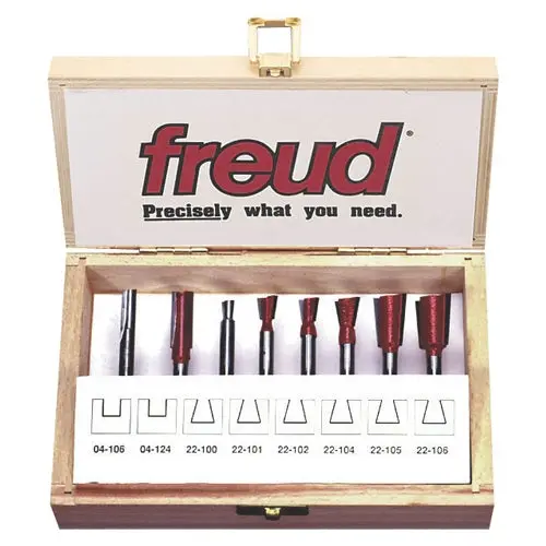 Freud 8-Piece Router Bit Set For Incra Jig® Compatibility 1