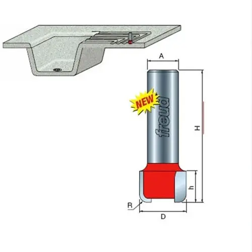 Freud 85-056 1-Inch Diameter Router Bit For Drainboard Grooving 1
