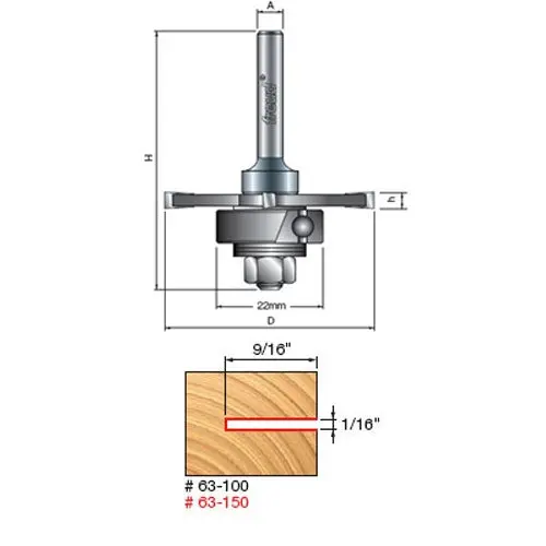 Freud 9/16" Depth Slotting Cutter Set For Precision Grooving 1