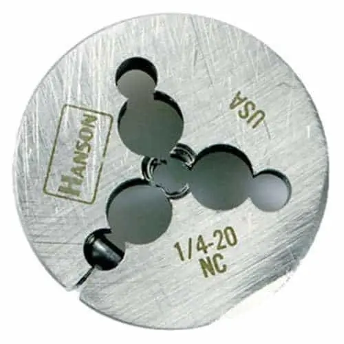 Irwin 4261 Adjustable 7/8-9 Nc Die With Two-Round Cutting Heads 1