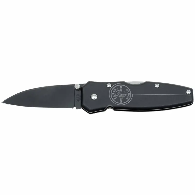 Klein Tools 44001-Blk Lightweight Black Lockback Knife – 2.5-Inch Drop Point Blade 1