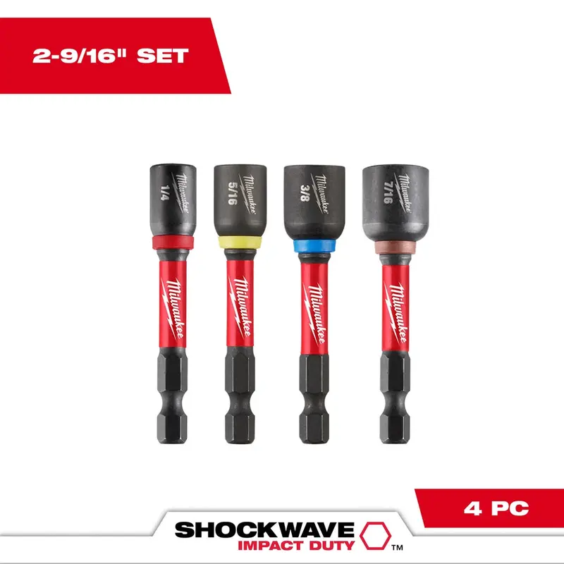 Milwaukee 49-66-4566 Magnetic Nut Driver Set – 4-Piece, 2-9/16 Inch Length 1