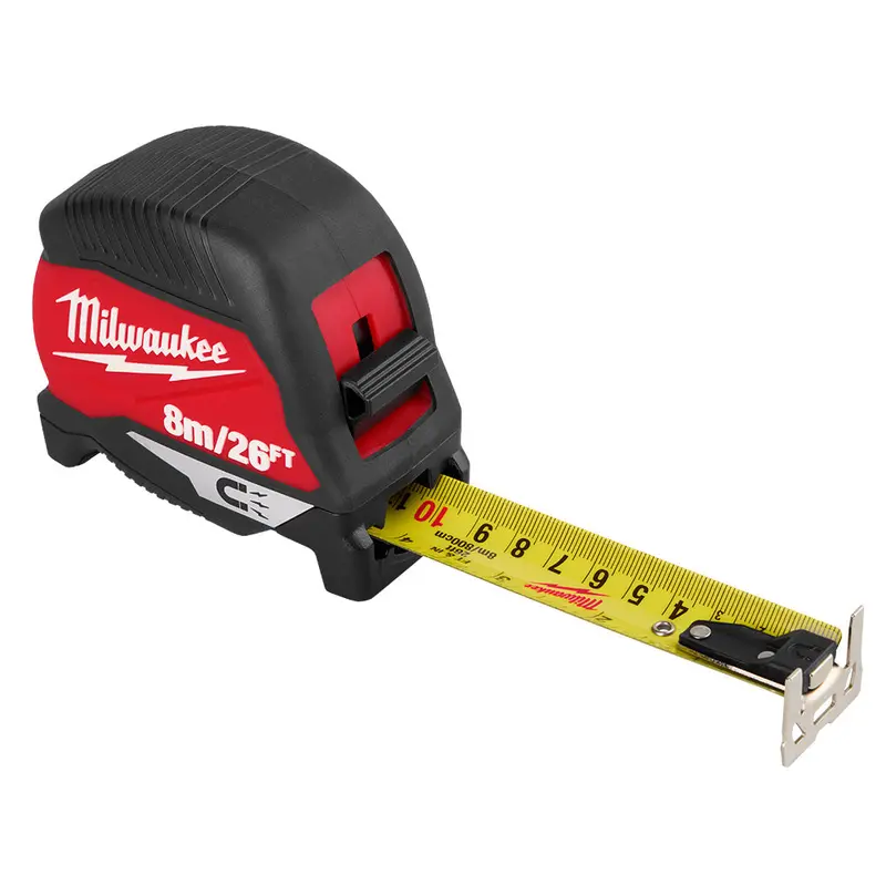 Milwaukee 8M (26 Ft) Magnetic Tape Measure – 8M Retractable Steel Rule 1