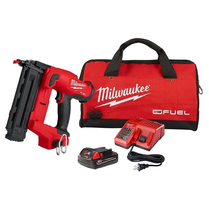 Milwaukee M18 Fuel 18-Gauge Brad Nailer Kit – Cordless Finish Nailing System 1