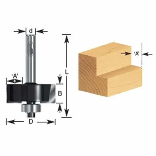 Timberline 260-14 Rabbeting Router Bit – 1/2" Shank, Adjustable Depth Design 1