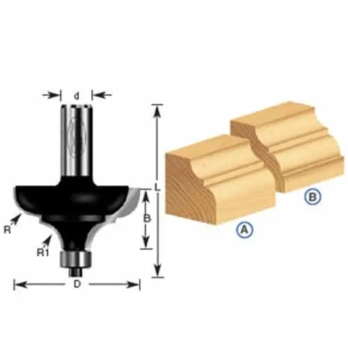 Timberline 400-10 Edge Trimming Router Bit — 1/2" Shank 1