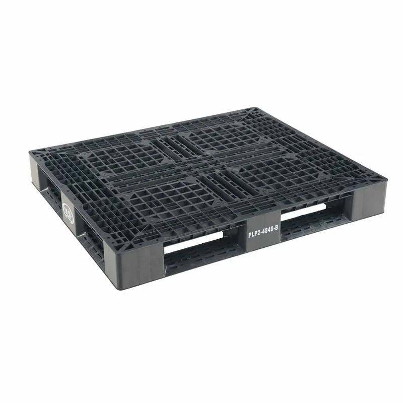 Vestil Plp2-4840-Black Heavy-Duty Plastic Pallet – 48 X 40 Inches, 6,000 Lb Load Rating 1