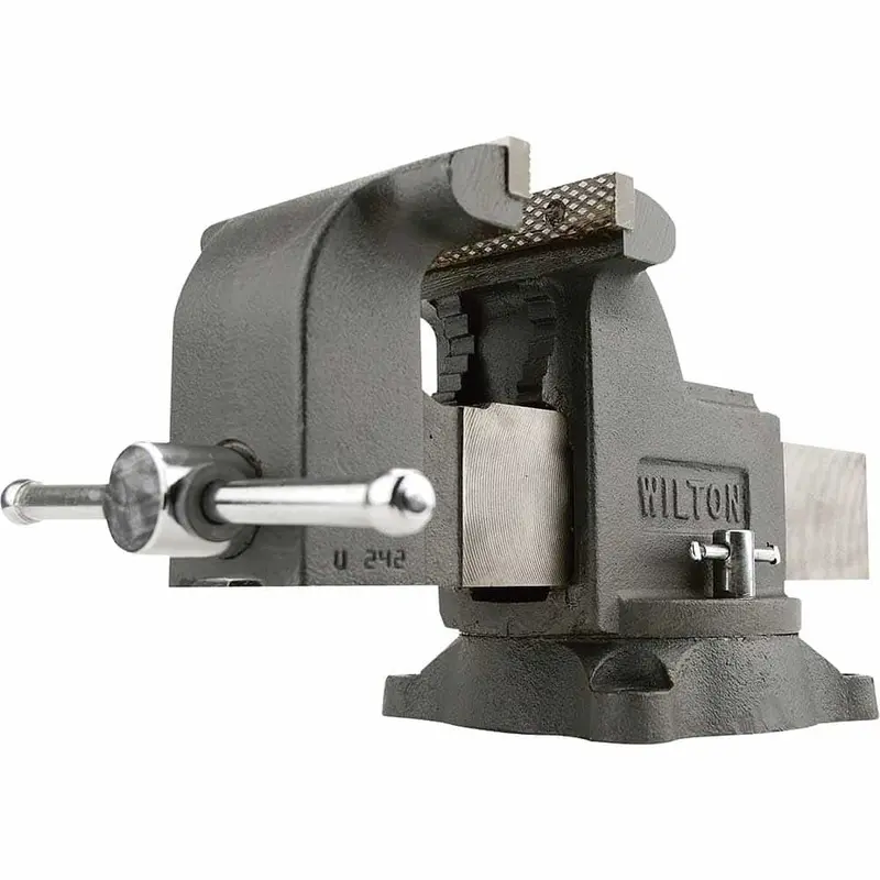 Wilton Ws6 6" Jaw Width Shop Vise – Cast Iron Body With Swivel Base 1